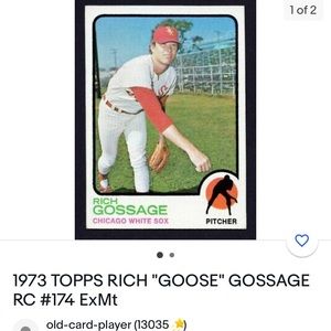 1973 topps rich “goose” gossage ex #174